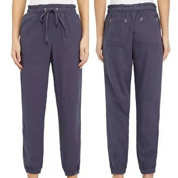 Social Standards Jogger Womens Small Pull On Linen Drawstring Blue High rise - Picture 1 of 11